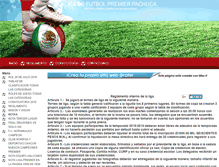 Tablet Screenshot of ligapremierpachuca.com